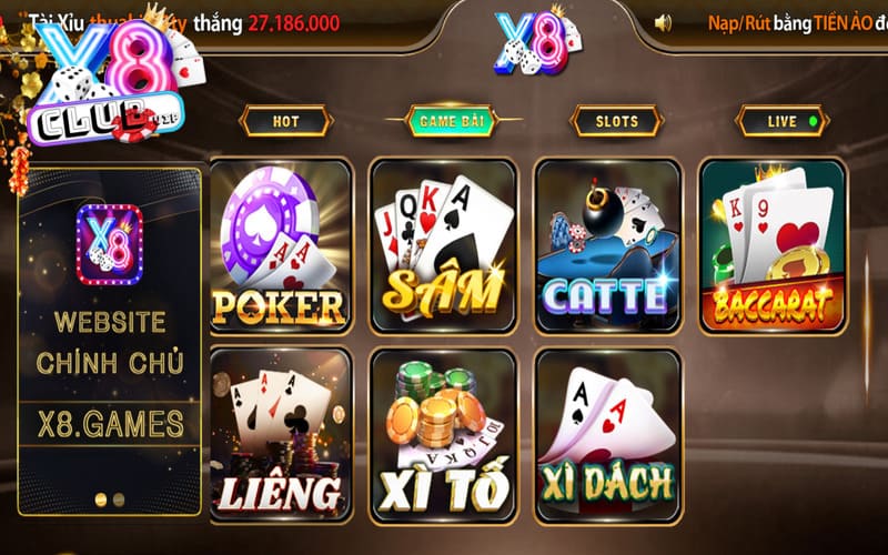 Game đánh bài online đổi tiền mặt X8 Club luôn được yêu thích