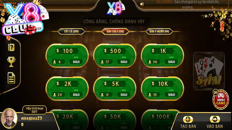 Hướng dẫn tính điểm trong Sâm Lốc online